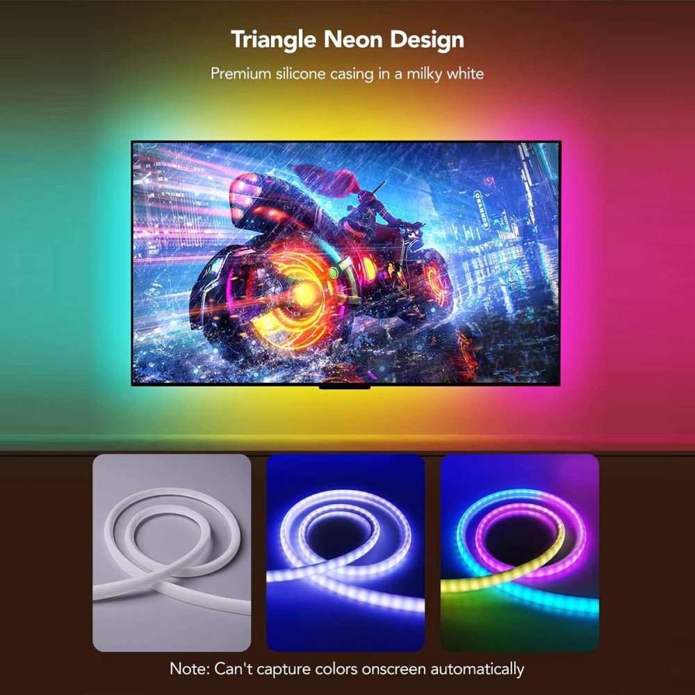   شريط إضاءة ليد نيون ار جي بي بطول 5 متر