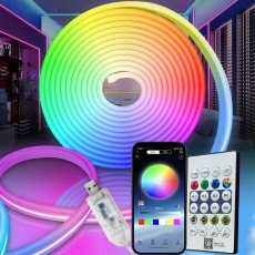   شريط إضاءة ليد نيون ار جي بي بطول 5 متر