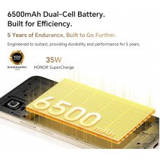 هاتف ذكي HONOR X7d 5G، ذاكرة وصول عشوائي (RAM) سعة 8 جيجابايت وذاكرة قراءة فقط (ROM) سعة 256 جيجابايت، ثنائي الشريحة، بطارية 6500 مللي أمبير/ساعة، كاميرا بدقة 108 ميجابكسل، شاشة 6.77 بوصة وتردد 120 هرتز