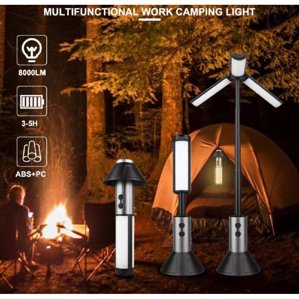 مصباح تخييم فائق السطوع وقابل لإعادة الشحن طراز YD-2324 مصباح تخييم فائق السطوع وقابل لإعادة الشحن طراز YD-2324