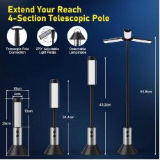 مصباح تخييم فائق السطوع وقابل لإعادة الشحن طراز YD-2324 مصباح تخييم فائق السطوع وقابل لإعادة الشحن طراز YD-2324