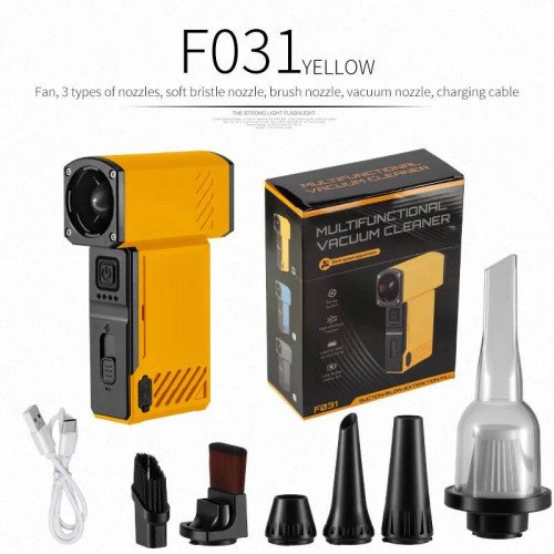 مروحة نفاثة متعددة الوظائف ومكنسة كهربائية طراز F031 | مكنسة كهربائية ومنفاخ محمول عالي الطاقة
