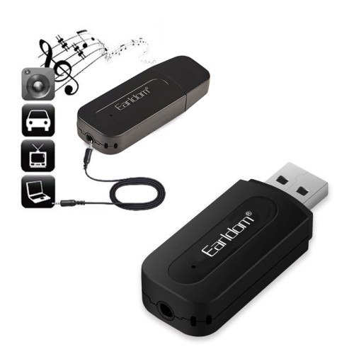 محول لاسلكي لصوت موسيقى السيارة Earldom M22 USB Car & Home Stereo Bluetooth Receiver 3.5mm