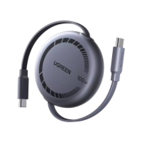 سلك شاحن يوجرين  UGREEN Nexode من USB-C الى USB-C قابل للسحب وبقوة 100 واط