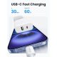 شاحن جداري UGREEN يوجرين بمنفذ USB-C ومنفذ USB وبقوة 20 واط 