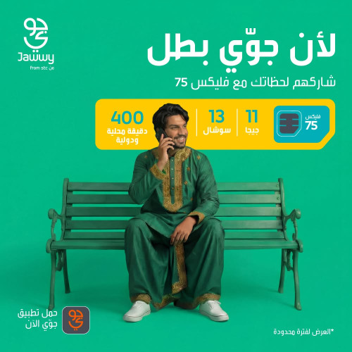 شريحة جوي باقة فليكس 75 | لمدة 4 أسابيع (28 يوم)