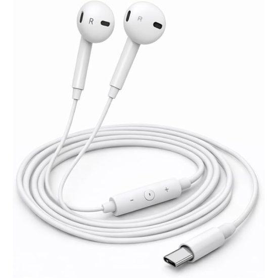 CHAPPIELINE سماعة أذن تشابلاين سلكية بمنفذ USB-C – تصميم عازل للضوضاء – صوت ستيريو قوي 14 مم – كابل بطول 120 سم موديل HA8