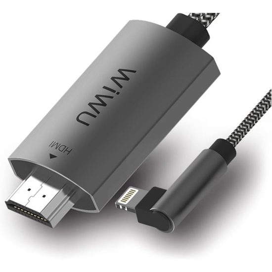  محول لايتنينج لتلفزيون HD من ويوو بخاصية التوصيل والتشغيل وطول 2 متر WIWU