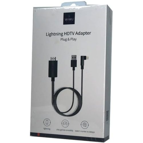 محول لايتنينج لتلفزيون HD من ويوو بخاصية التوصيل والتشغيل وطول 2 متر WIWU