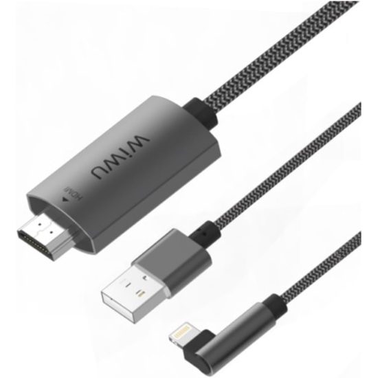  محول لايتنينج لتلفزيون HD من ويوو بخاصية التوصيل والتشغيل وطول 2 متر WIWU