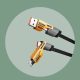 كابل واحد فقط 4*1 (USB-C - Lightning - USB-A) بقوة 65 واط