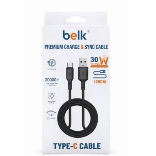  كابل شحن سريع يو اس بي تايب سي belk  PREMIUM CHARGE & SYNC CABLE