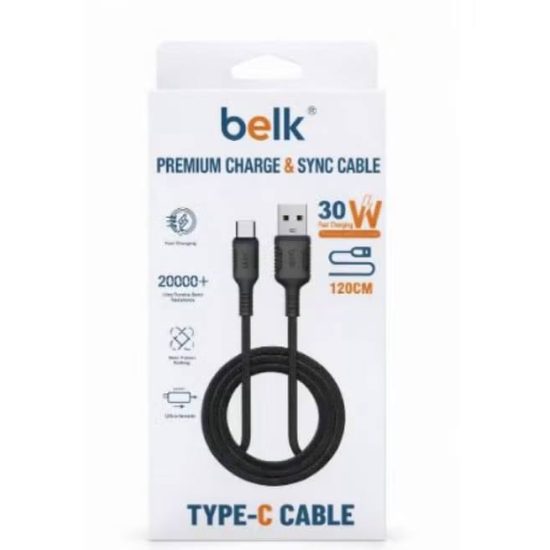  كابل شحن سريع يو اس بي تايب سي belk  PREMIUM CHARGE & SYNC CABLE