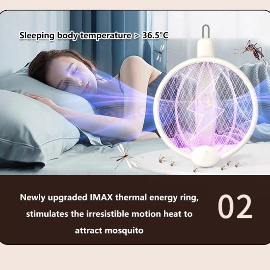 ELECTRIC MOSQUITO SWATTER   مضرب كهربائي قابل للطي لقتل البعوض