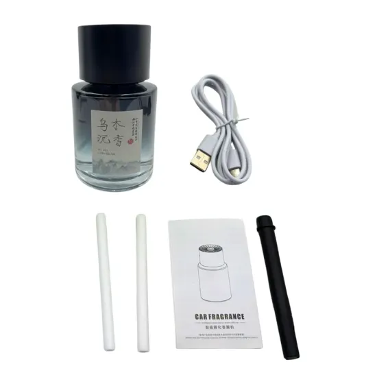 CAR FRAGRANCE معطر سياره فواحة عطرية ذكية مضيئة للسيارة تعمل بالشحن - 140 مل