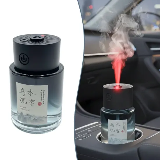 CAR FRAGRANCE معطر سياره فواحة عطرية ذكية مضيئة للسيارة تعمل بالشحن - 140 مل