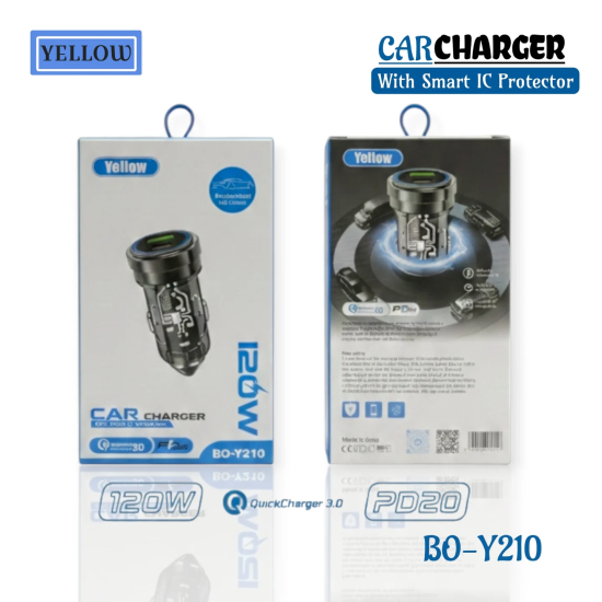 Yellow BO-Y210 فيش سياره 120واط 