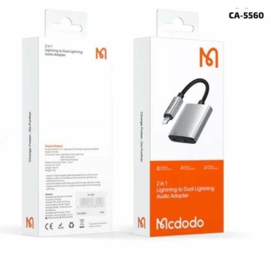 وصلة ايفون 2 في 1 mcdodo ca-556 وصلة ايفون 2 في 1 mcdodo ca-556