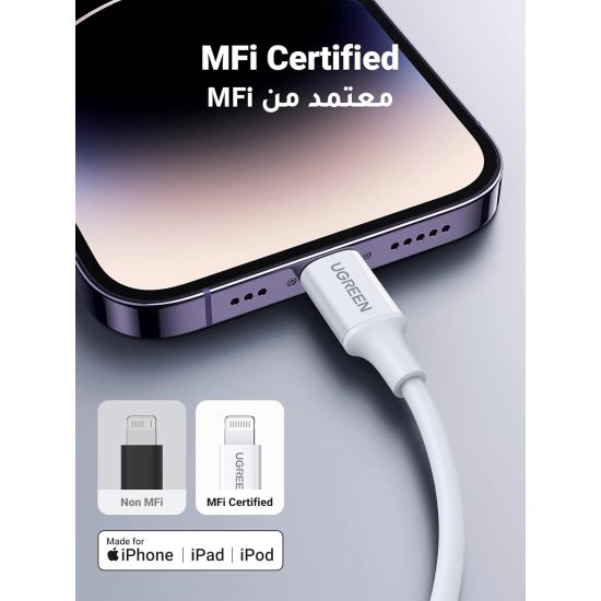 UGREEN iPhone Charger Cable 1M[MFi Certified] USB C to Lightning