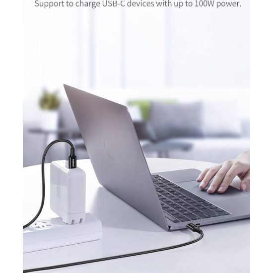 Ugreen L502 USB-C to USB-C Braided Cable 1m 100w كيبل يوجرين مضفر آسود