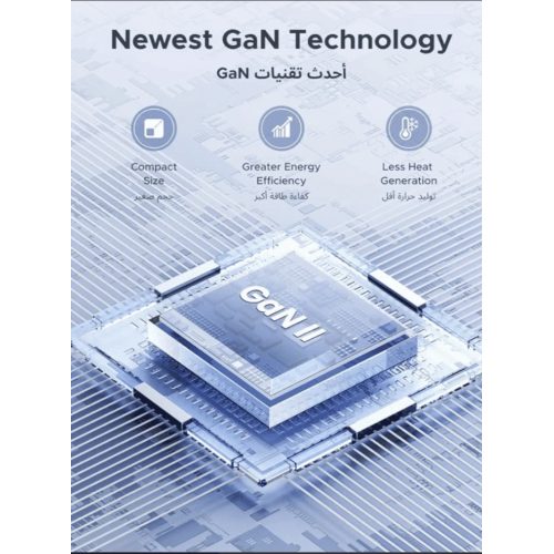 شاحن يوجرين سريع بقوة 30 واط بمنفذين ثنائي (UGREEN 2-Port GaN Fast Charger 30W)