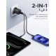 شاحن يوجرين سريع بقوة 30 واط بمنفذين ثنائي (UGREEN 2-Port GaN Fast Charger 30W)