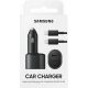 شاحن السيارة الثنائي السريع للغاية من سامسونج مع كيبل تايب سي (Samsung Super Fast Dual Car Charger)، 