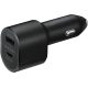 شاحن السيارة الثنائي السريع للغاية من سامسونج مع كيبل تايب سي (Samsung Super Fast Dual Car Charger)، 