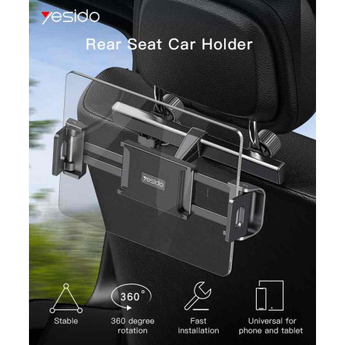 Yesido C135 مسند رأس السيارة في المقعد الخلفي للمقعد اللوحي / حامل الهاتف
