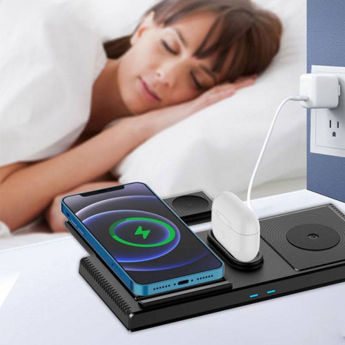 قاعدة شحن لاسلكية 4 في 1 للهواتف الذكية وساعة Apple Watch وسماعات الأذن Yesido DS13 قاعدة شحن لاسلكية 4 في 1 للهواتف الذكية وساعة Apple Watch وسماعات الأذن Yesido DS13