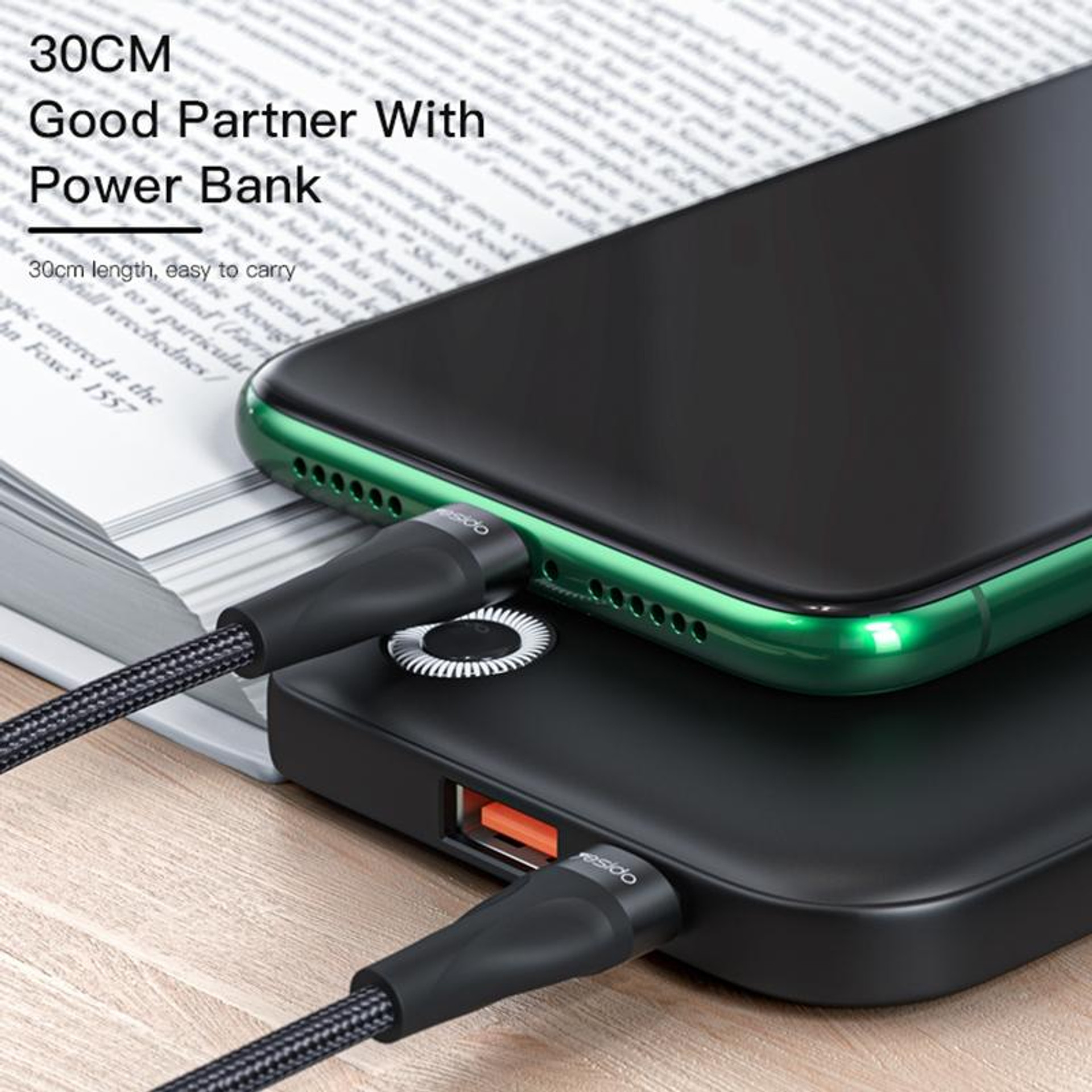 كابل شحن Type-C إلى آيفون ، الطول: 30 سم Yesido CA82