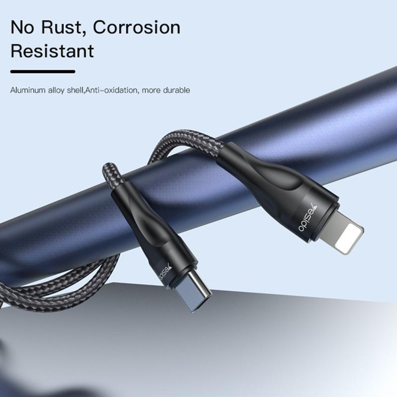 كابل شحن Type-C إلى آيفون ، الطول: 30 سم Yesido CA82