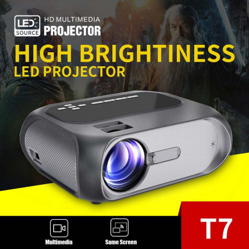 جهاز بروجكتر Borrego T7 ذكي WIFI عالي الدقة 1080p 200ANSI LCD جهاز عرض USB HDMI للسينما جهاز عرض LED