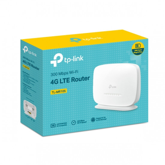 راوتر تبي لينك TP-LINK TL-MR105 300Mbps Wi-FI 4G LTE 