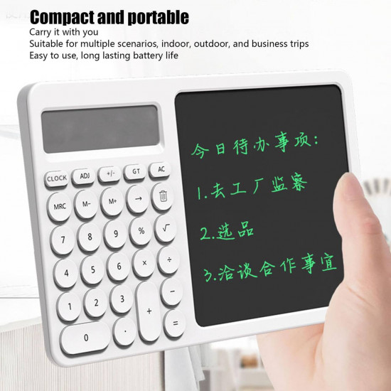 الة حاسبة علمية للطلاب، الة حاسبة علمية 2 في 1 مع تابلت كتابة وقلم قابل للمسح، آلة حاسبة مكتبية محمولة متعددة الوظائف للدراسة والعمل ورحلات العمل