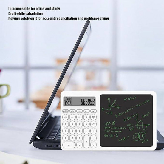 الة حاسبة علمية للطلاب، الة حاسبة علمية 2 في 1 مع تابلت كتابة وقلم قابل للمسح، آلة حاسبة مكتبية محمولة متعددة الوظائف للدراسة والعمل ورحلات العمل