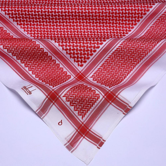 شماغ ديليكات كلاسك 24 لون احمر دم الغزال