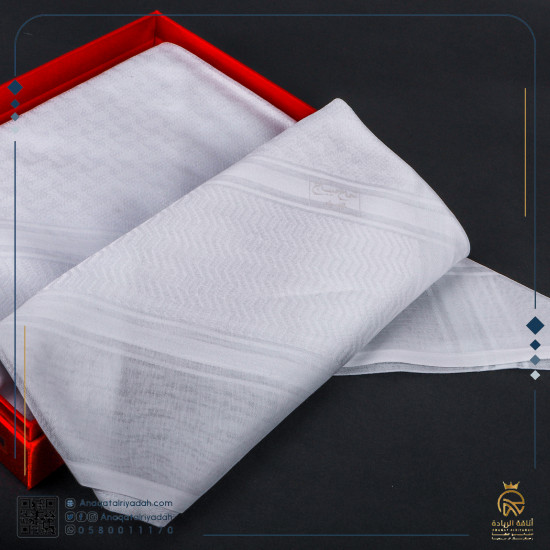 شماغ ميباج رجالي ابيض مميز MBG-m-w-jac-tj