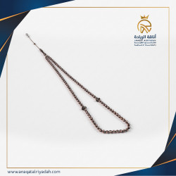 سبحة خشب يسر مطعم بالفضة 001