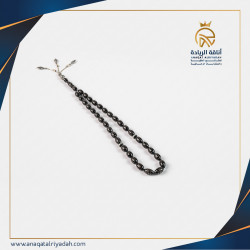 سبحة خشب يسر مطعم بالفضة 003