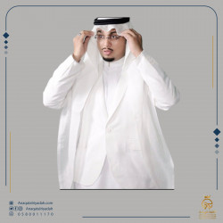 جاكيت ابيض قماش ربيعي جاكيت ابيض قماش ربيعي