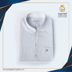 جلابية دروش مقلم رقبة كويتي