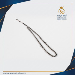 سبحة خشب كوك مطعم بالفضة 99 حبة 