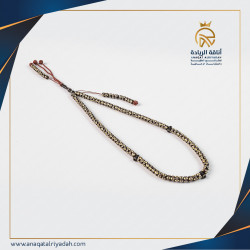 سبحة خشب كوك مطعم بالفضة و العظم 