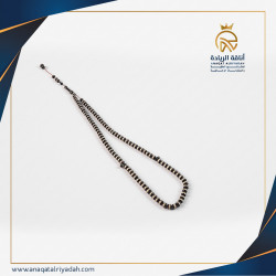 سبحة خشب كوك مطعم بالفضة 001