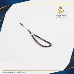 سبحة خشب كوك مطعم بالفضة صغير 