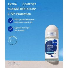 مزيل عرق رول مضاد للتعرق ديرما كنترول ديفند راحة اضافيه راحه 72 ساعه 50 مل - من نيفيا مزيل عرق رول مضاد للتعرق ديرما كنترول ديفند راحة اضافيه راحه 72 ساعه 50 مل - من نيفيا