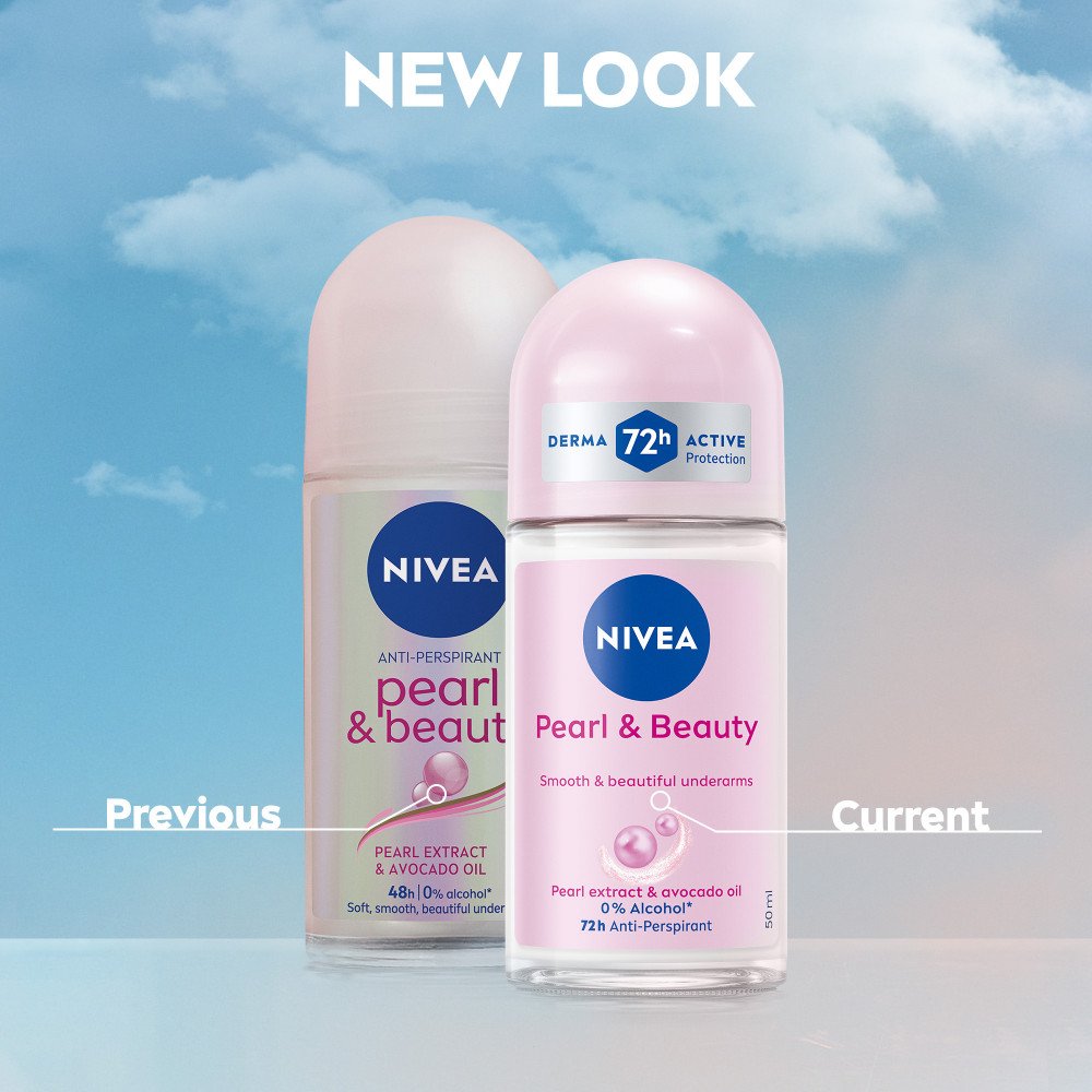 مزيل عرق بيرل اند بيوتي للنساء حمايه تدوم 72 ساعه لمسة الجمال 50 مل - من نيفيا 