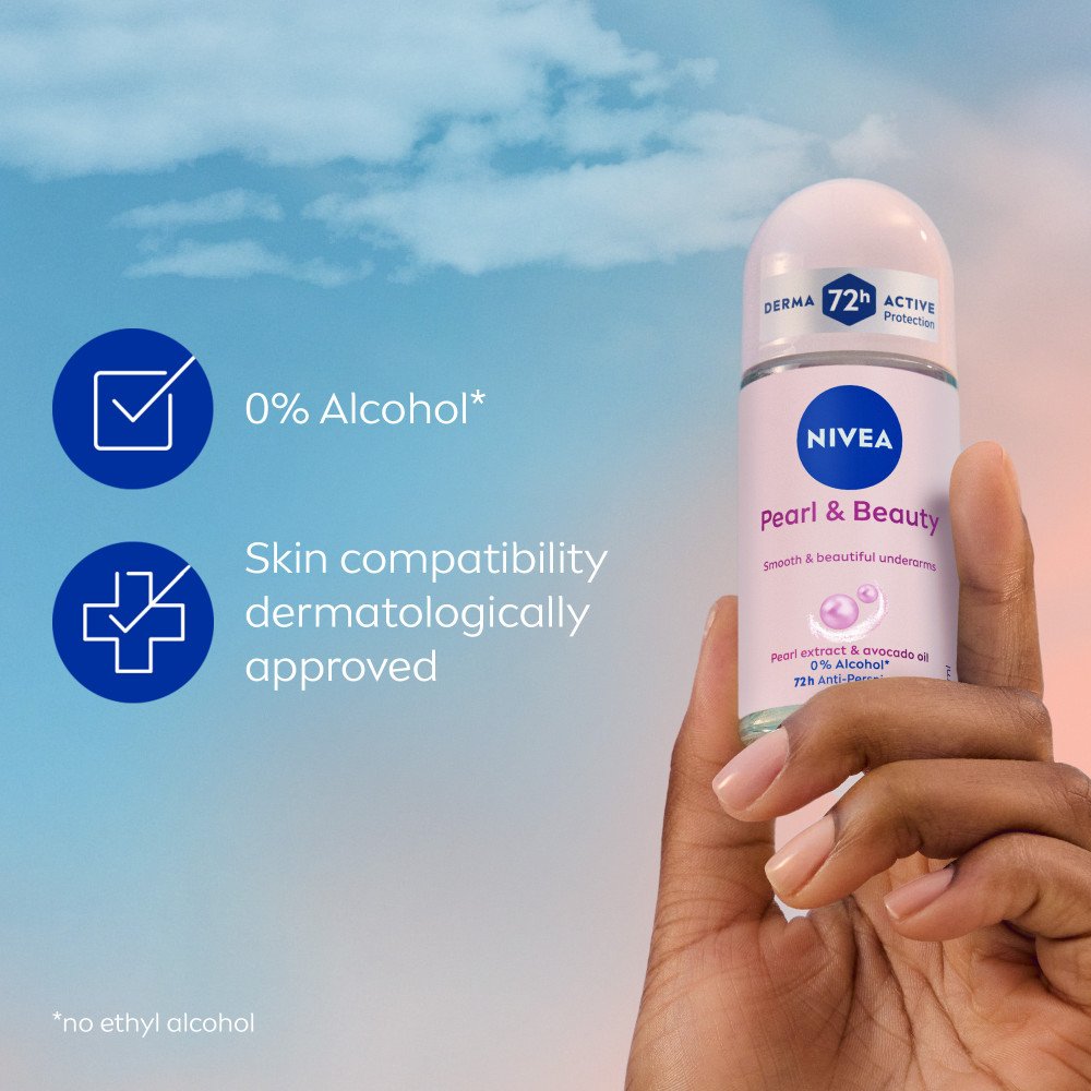 مزيل عرق بيرل اند بيوتي للنساء حمايه تدوم 72 ساعه لمسة الجمال 50 مل - من نيفيا 