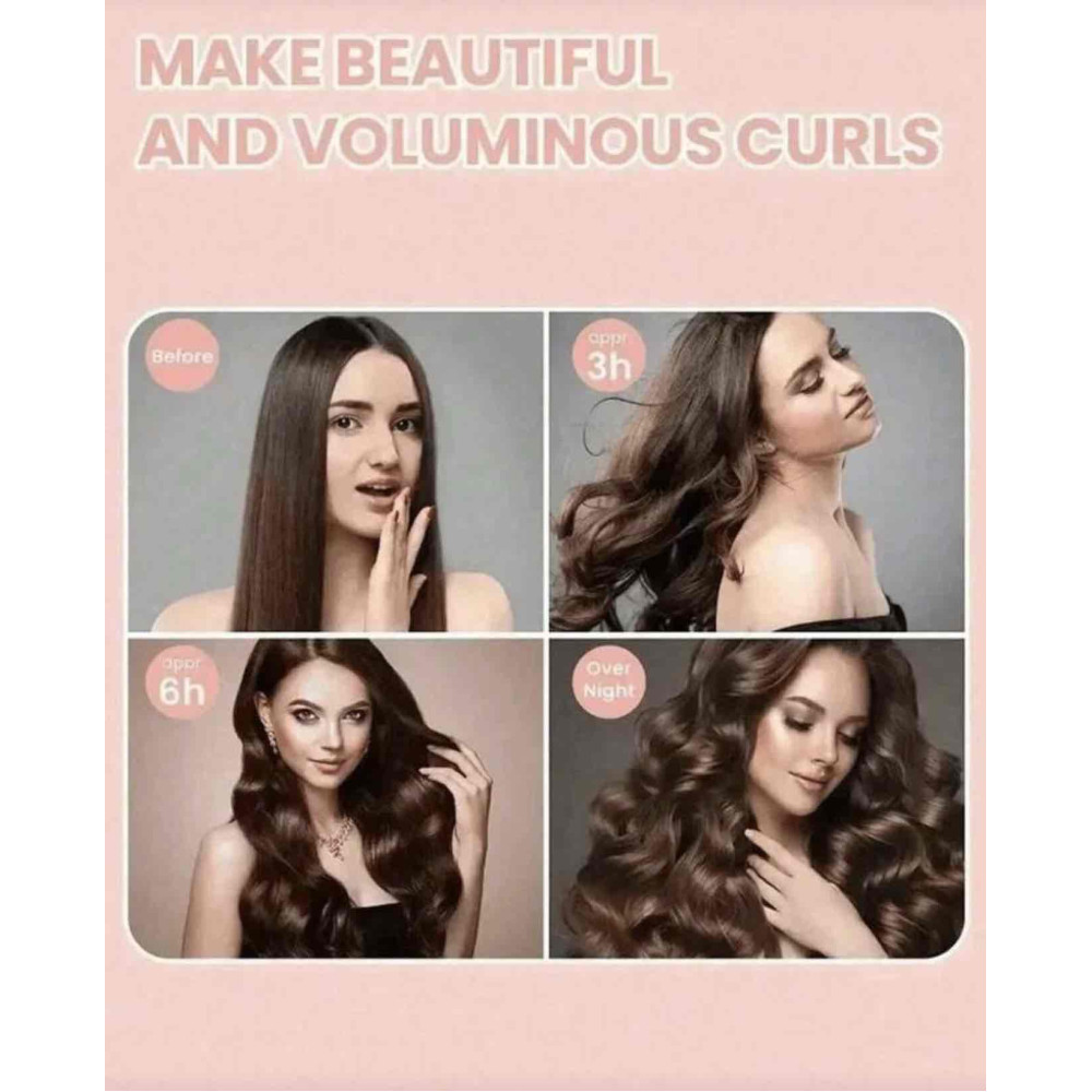 لفافات شعر قماش و قبعه - لون بني